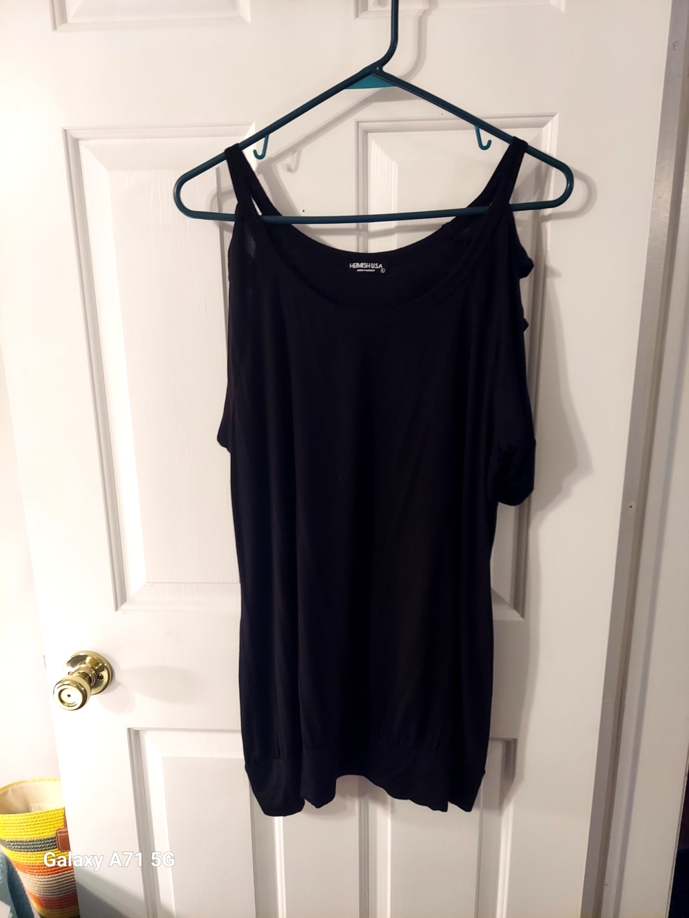 HEIMISH USA Black Cold-Shoulder Blouse